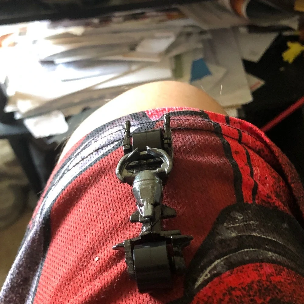 Black Plastic Toy Motorcycle Accessory
